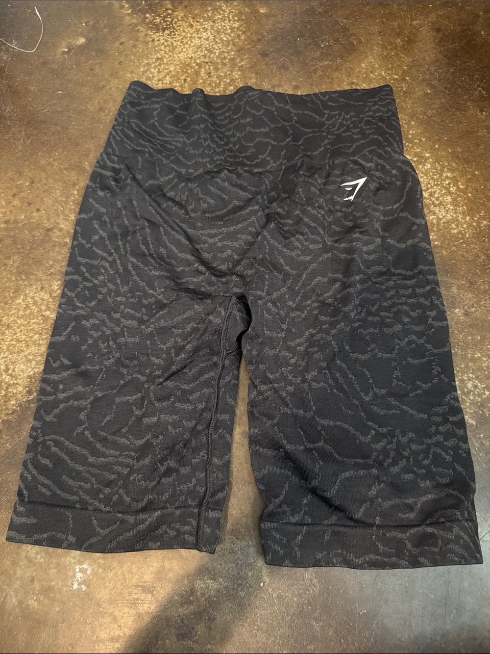 Gymshark Black Textured High-Waist Athletic Shorts